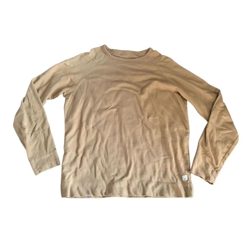 Vuori Vital tan yellow Knit Long Sleeve Pullover SHIRT TOP men’s sz L